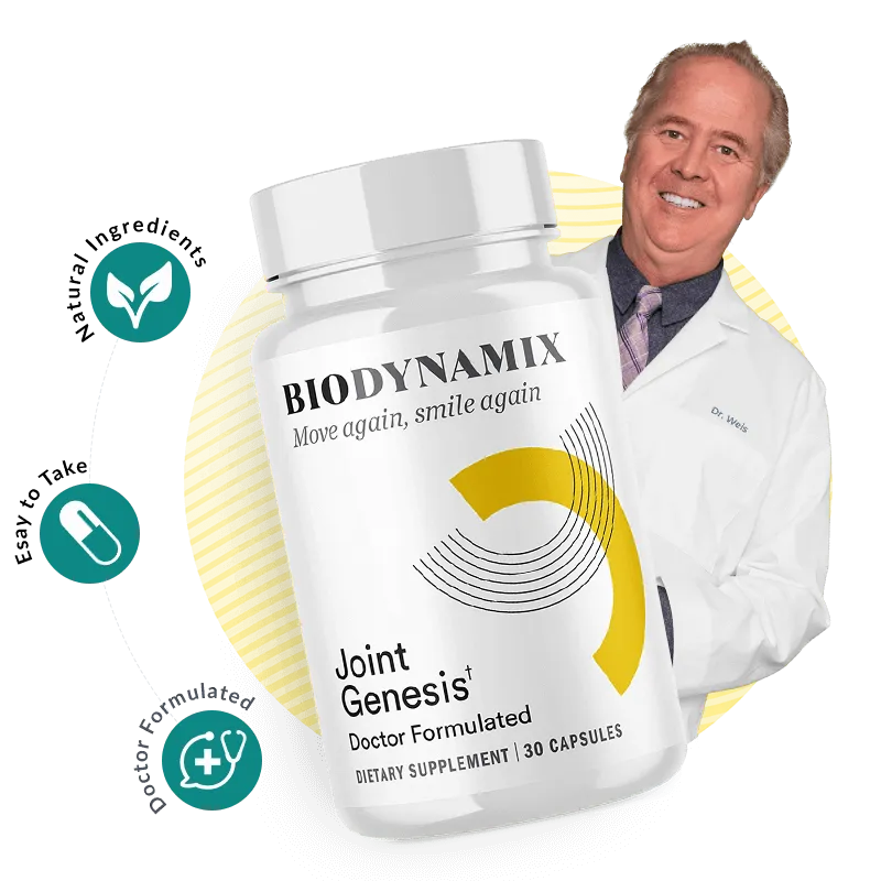 Joint Genesis supplement bottle — natural formula for joint support and flexibility